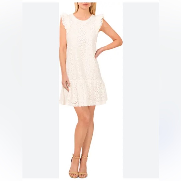 CeCe Floral Ruffle Sleeve A-Line Dress - Picture 1 of 7